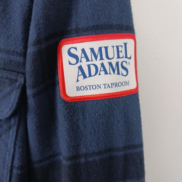 Sportiqe SZ XL Samuel Adams Boston Tap Room Plaid Flannel Button Down Shirt NWT - Picture 4 of 8